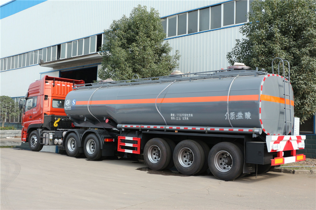 Flammable and corrosive goods tank-type 3-axle semi-trailer transport vehicle Euro III
