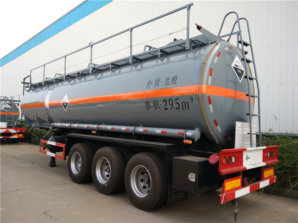 Flammable and corrosive goods tank-type 3-axle semi-trailer transport vehicle Euro III