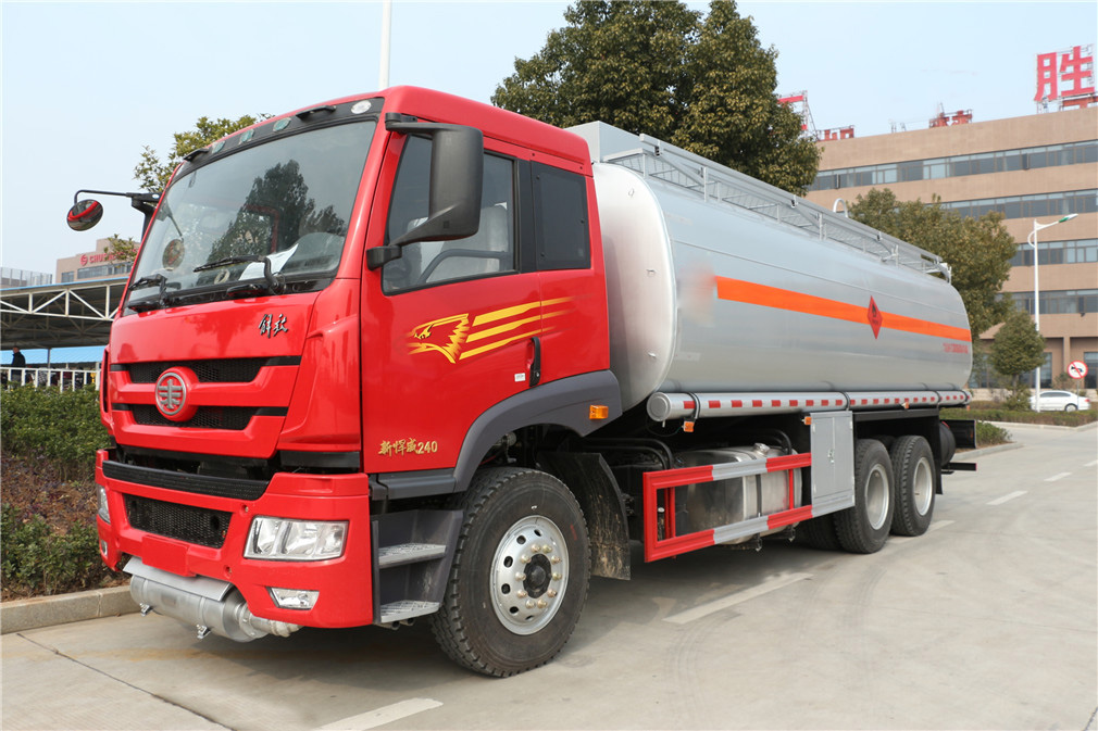After liberation, an 8-wheel [23-cubic] oil tanker