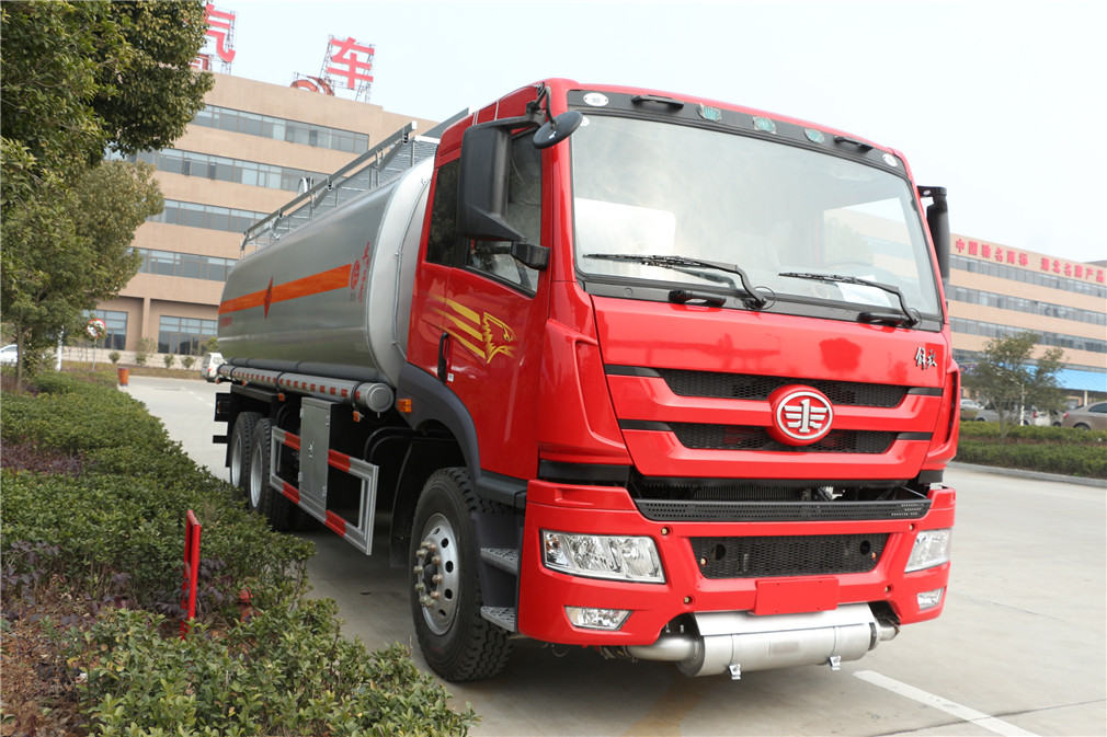 After liberation, an 8-wheel [23-cubic] oil tanker