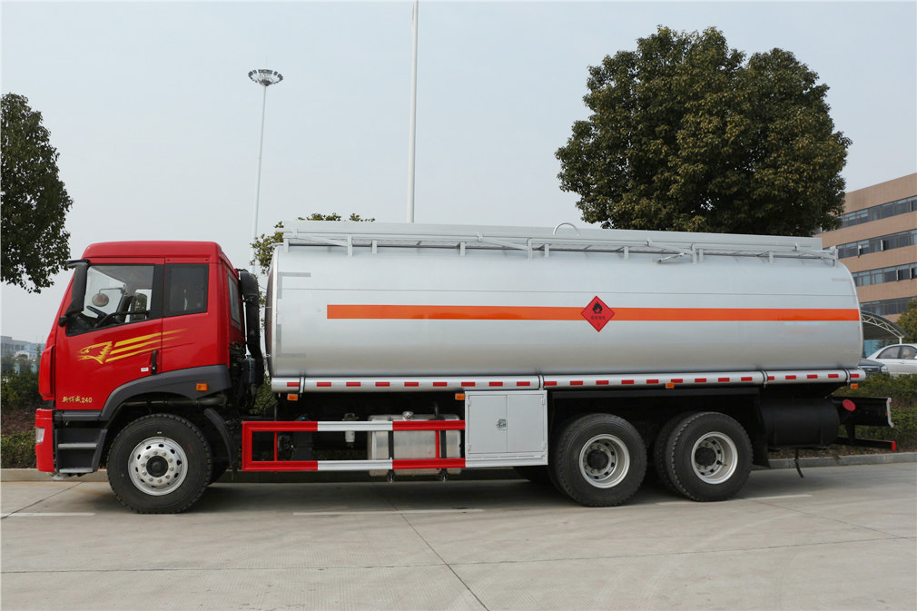 After liberation, an 8-wheel [23-cubic] oil tanker
