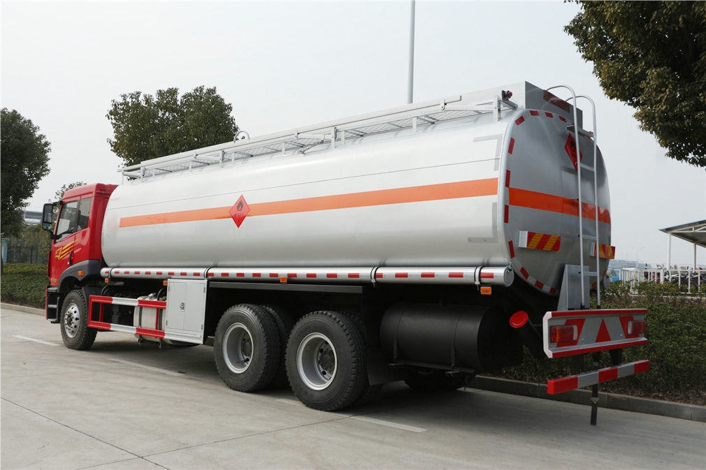 After liberation, an 8-wheel [23-cubic] oil tanker
