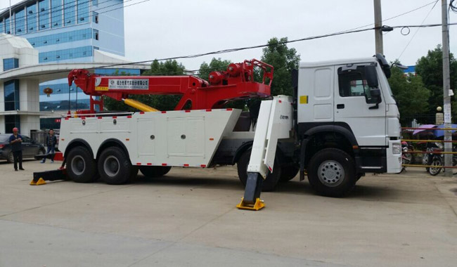 【360° Rotating Crane】 Haowo Large Rescue Vehicle of Shagang Group