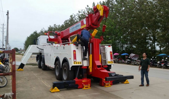 【360° Rotating Crane】 Haowo Large Rescue Vehicle of Shagang Group
