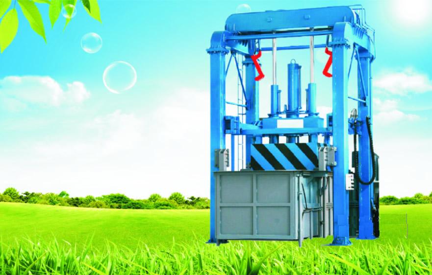 Vertical garbage compression station