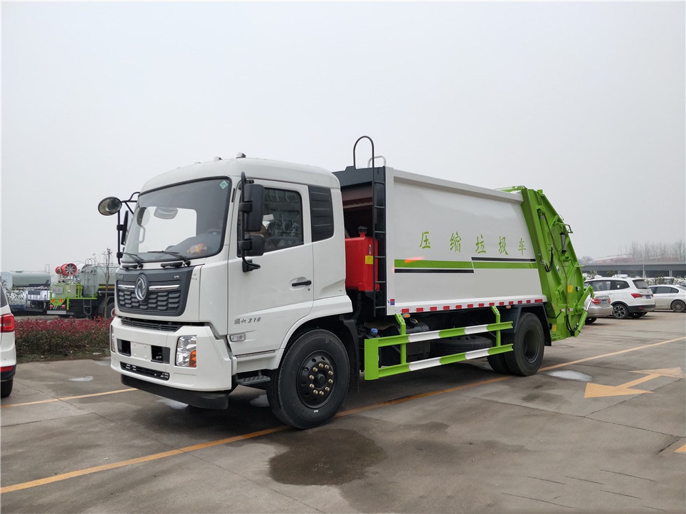 【14 cubic】 Dongfeng Tianjin Model Compressed Garbage Truck