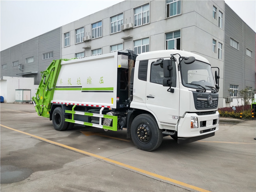 【14 cubic】 Dongfeng Tianjin Model Compressed Garbage Truck