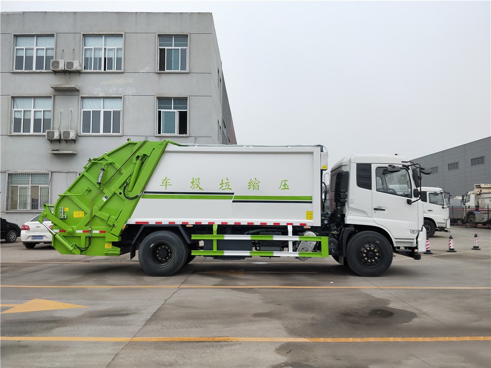 【14 cubic】 Dongfeng Tianjin Model Compressed Garbage Truck