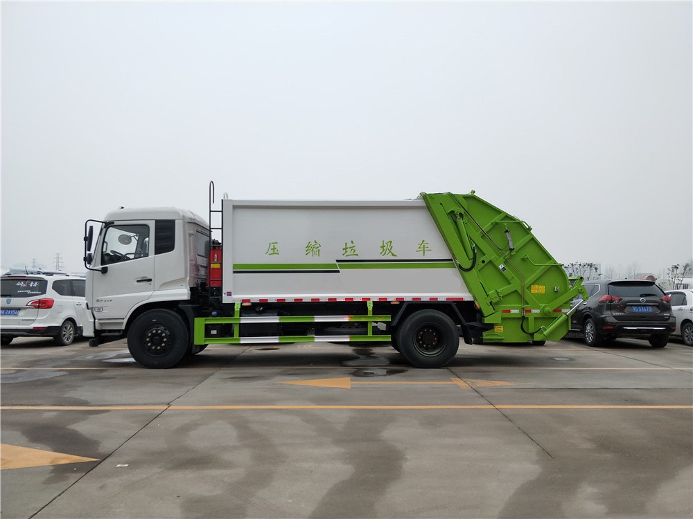 【14 cubic】 Dongfeng Tianjin Model Compressed Garbage Truck