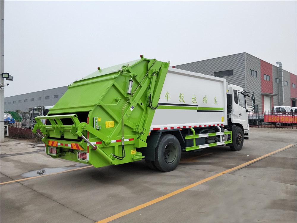 【14 cubic】 Dongfeng Tianjin Model Compressed Garbage Truck