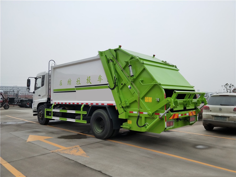 【14 cubic】 Dongfeng Tianjin Model Compressed Garbage Truck