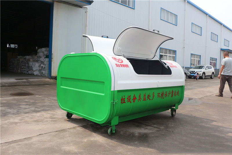 Three-part mobile garbage bin