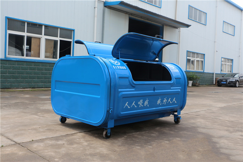 Three-part mobile garbage bin
