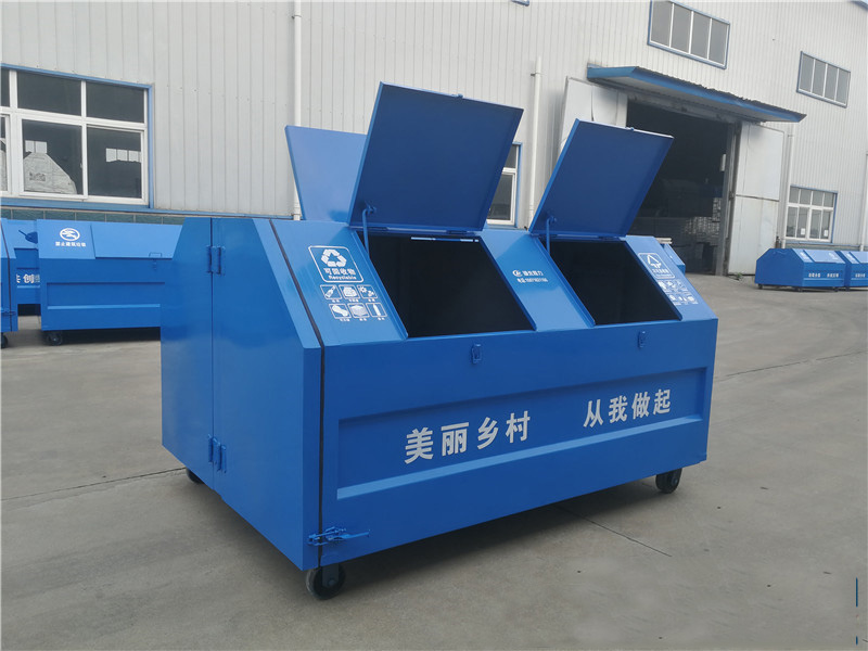 Three-part mobile garbage bin