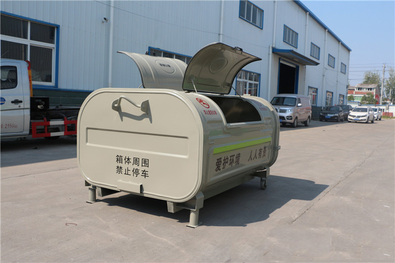 Three-part mobile garbage bin