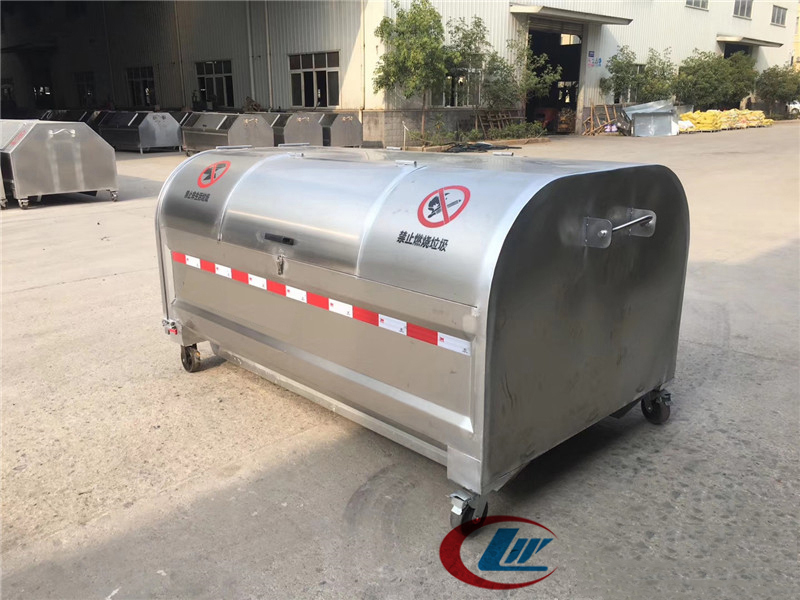 Three-part mobile garbage bin