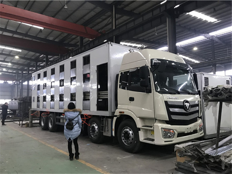 Futian Ouman front-four-rear-eight livestock transport vehicle