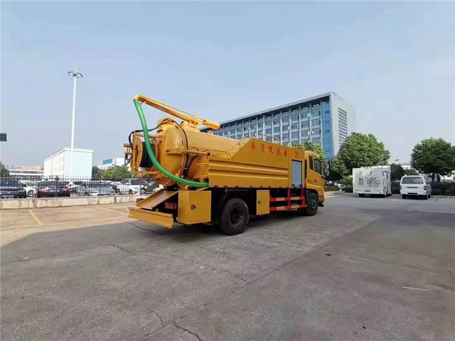 Dongfeng Tianjin 12-cubic-meter cleaning and sewage suction vehicle