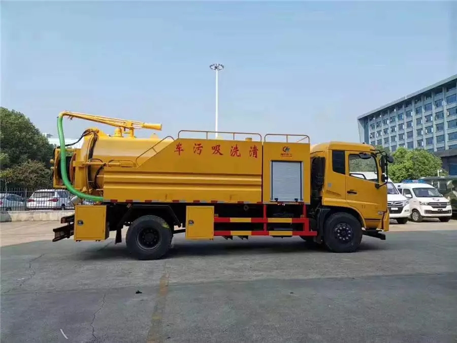 Dongfeng Tianjin 12-cubic-meter cleaning and sewage suction vehicle
