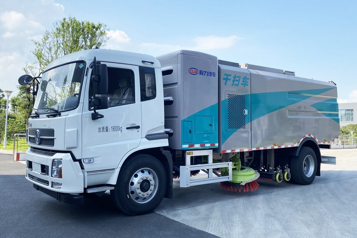 Dongfeng Tianjin Pure Electric Dry Sweeping and Vacuum Cleaning Vehicle