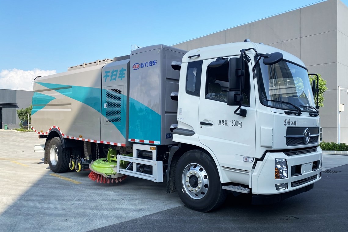 Dongfeng Tianjin Pure Electric Dry Sweeping and Vacuum Cleaning Vehicle