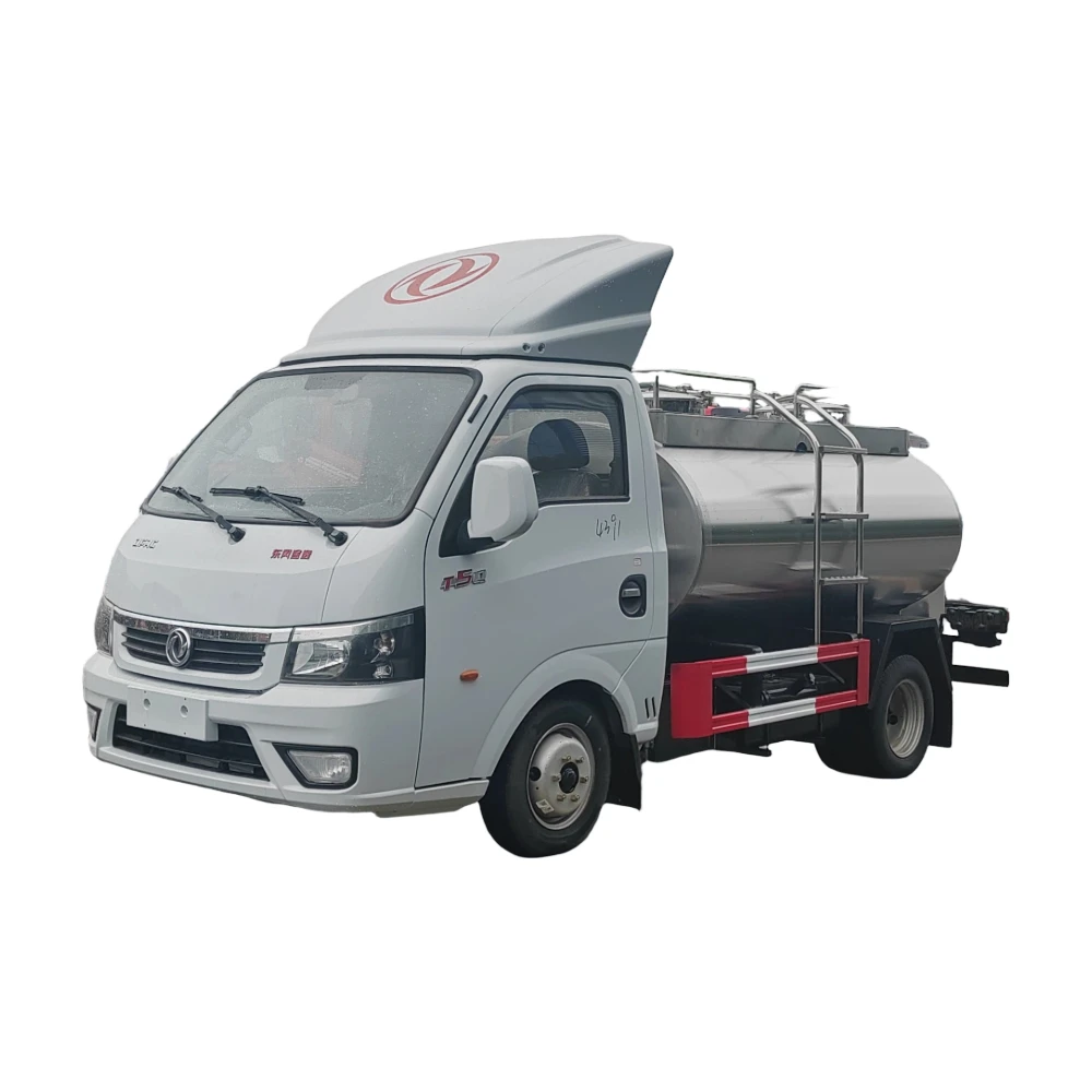 Dongfeng 4x2 Small 3000 Liters Stainless Steel Milk Truck Manual Transmission Fresh Milk Transport Truck