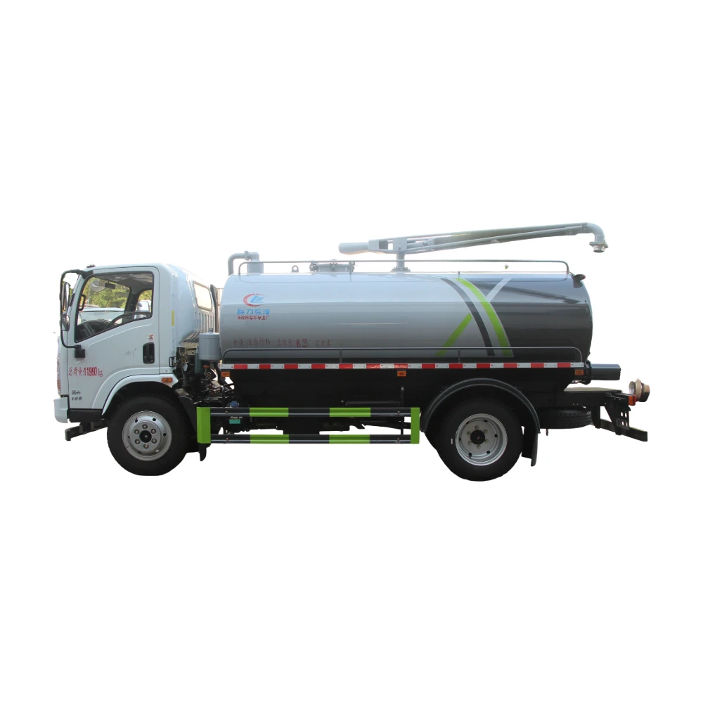 Factory Direct Sale of Dongfeng Huashen 8-ton Sewage Suction Truck. Underground Pipeline Sewage Suction and Discharge.