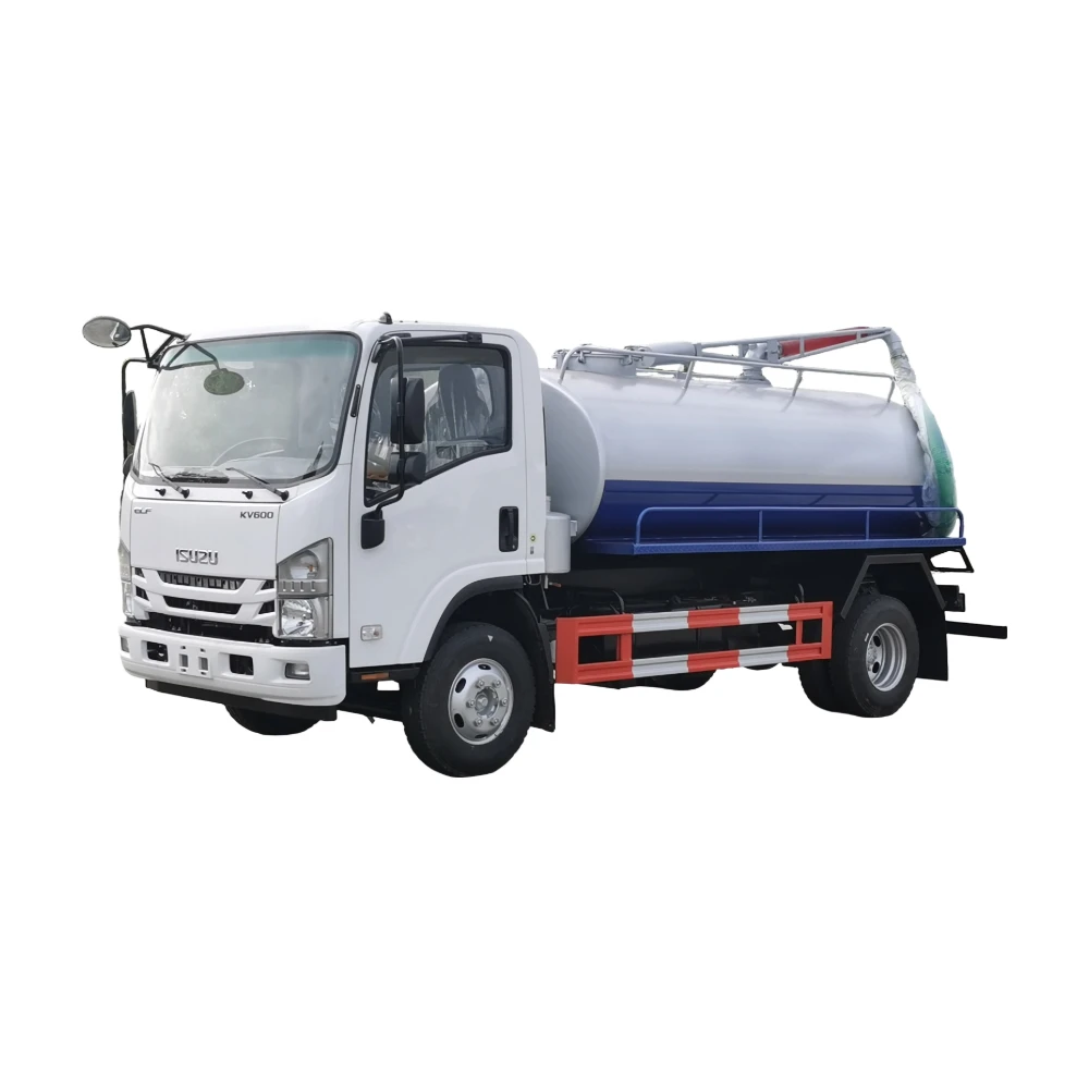Isuzu ELF 700P 4x2 RHD 10000L Tank Sewage Fecal Suction Truck with Italian JUROP Manual Diesel Vacuum Pump Export Chassis