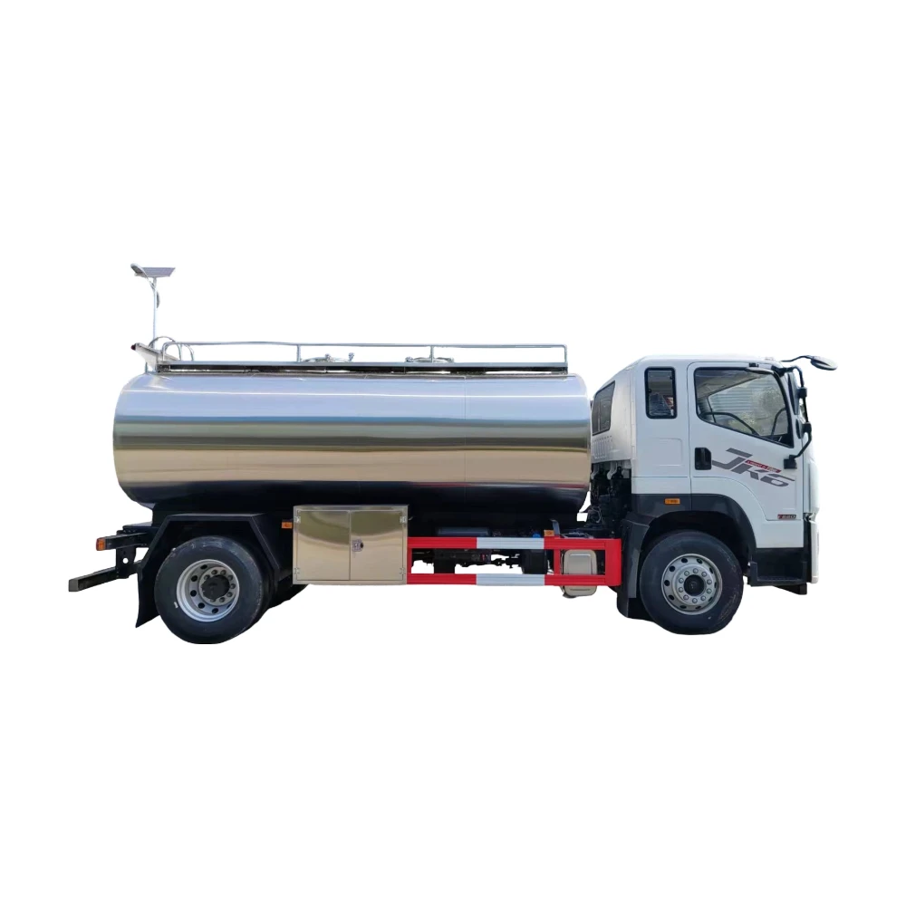 FAW Custom Stainless Steel Milk Tanker Diesel Fuel Manual Transmission New Condition Low Emission Delivery Vehicle