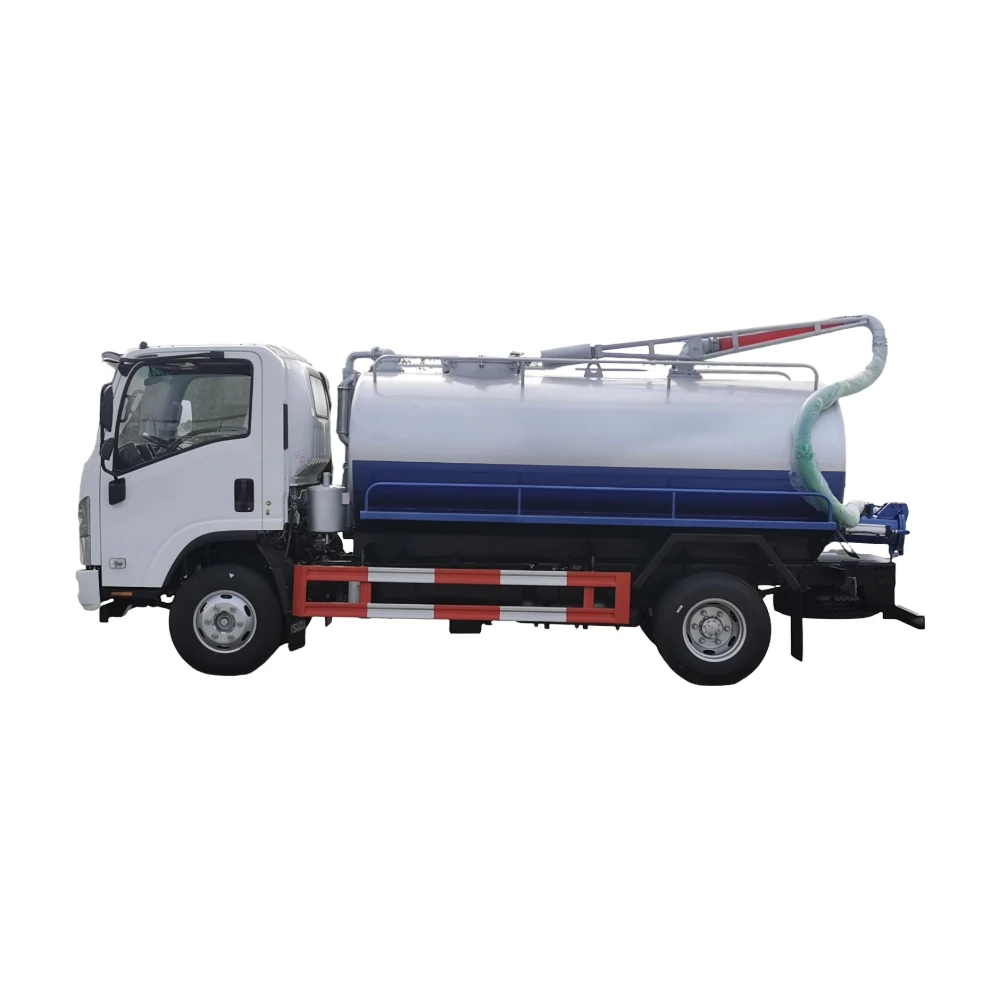 Isuzu ELF 700P 4x2 RHD 10000L Tank Sewage Fecal Suction Truck with Italian JUROP Manual Diesel Vacuum Pump Export Chassis