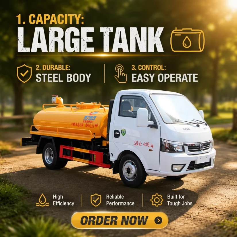 Factory Direct Sale of 5-ton Diesel-powered Vacuum Sewage Truck Suitable for Manual Transmission Vehicles