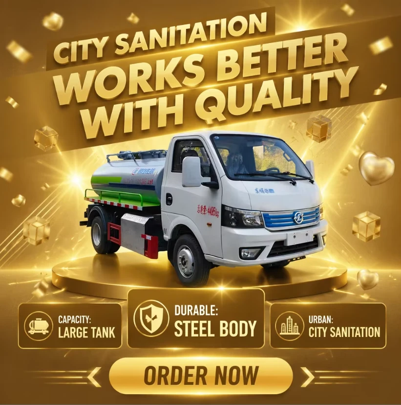 Dongfeng 4X2 Manual Transmission Vacuum Sewage Suction Truck, Euro VI Standard Hydraulic Urban Sanitation Vehicle