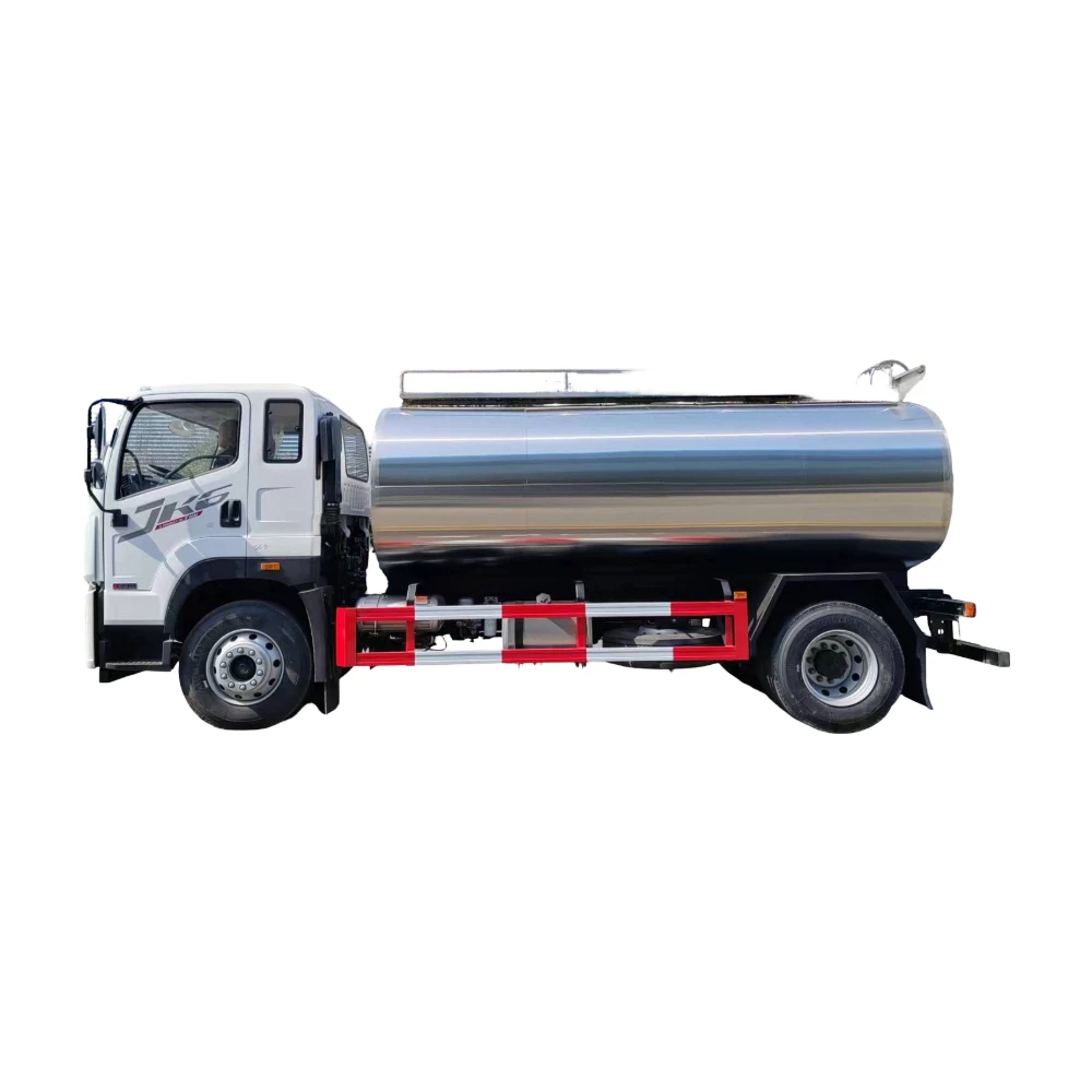 FAW Custom Stainless Steel Milk Tanker Diesel Fuel Manual Transmission New Condition Low Emission Delivery Vehicle