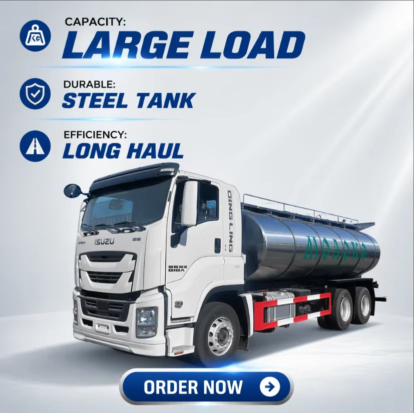 CLW factory directly sells 15 cubic meter milk tanker. It is convenient for transportation and safe and reliable.