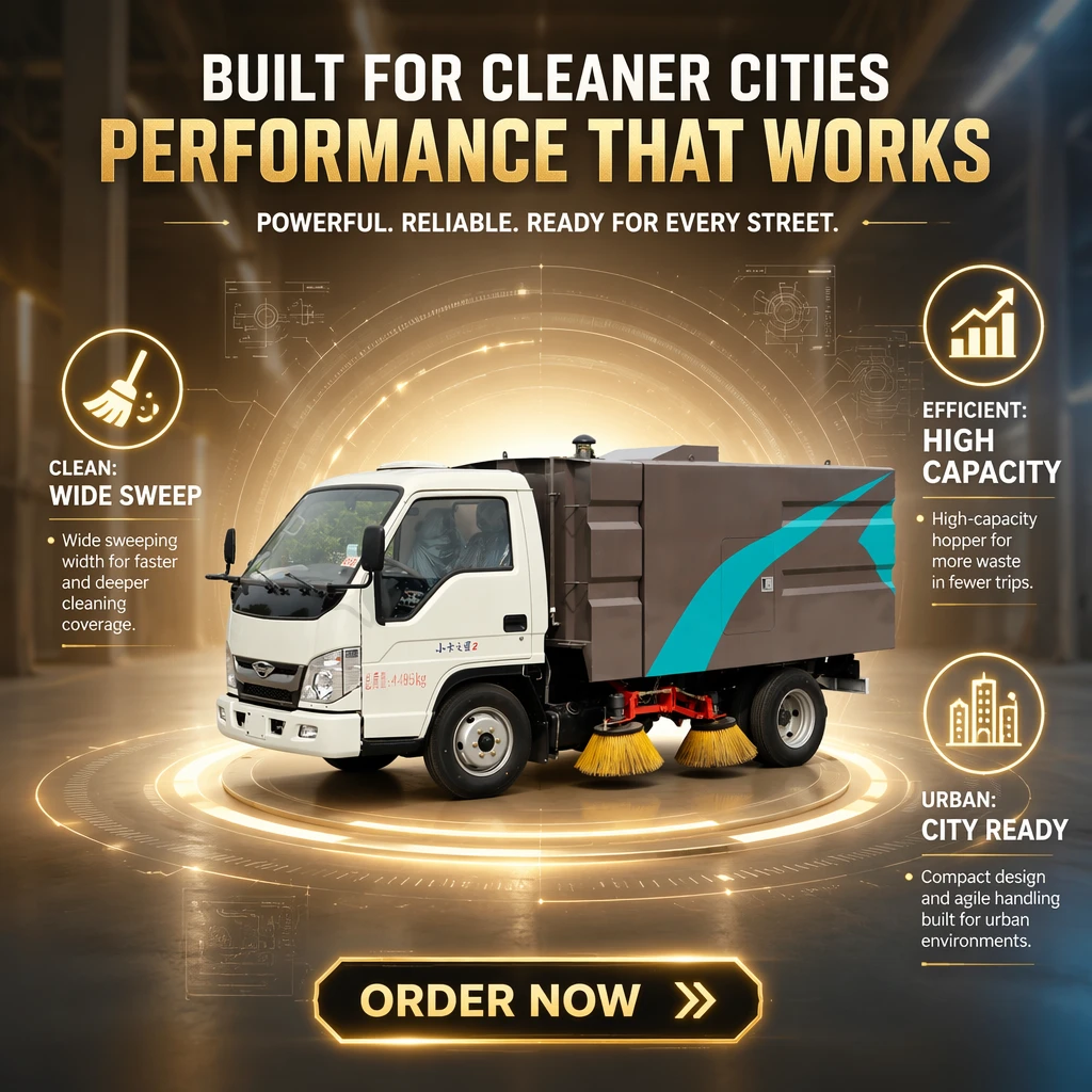 CLW5040TSLB6 Foton Small Star 2 New Street Sweeper with Engine & Gear