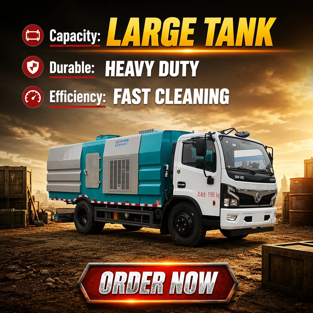 Dongfeng Dafu Ruika CLW5120TXC6SL -A Rear-Mounted Vacuum Cleaner Vehicle 11995kg 1 Year Warranty