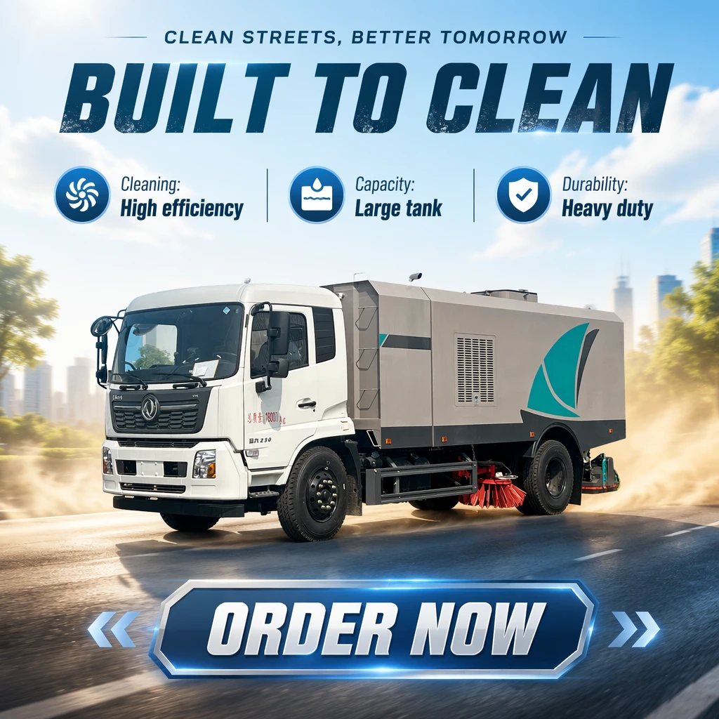 Dongfeng Tianjin CL5180TXC6GX-A Dual-purpose Rear-mounted Vacuum Cleaner Suitable for Dry Wet Cleaning 18000kg 1 Year Warranty