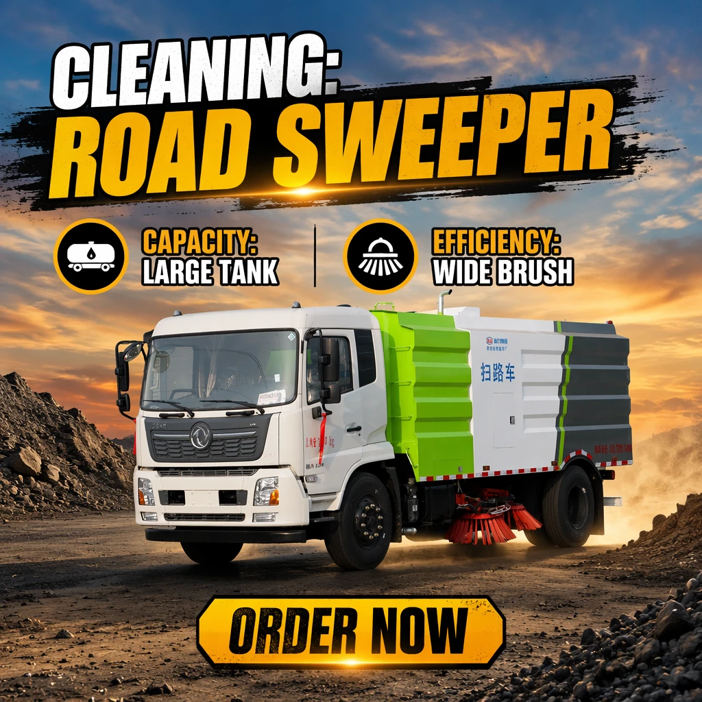 CLW5120TSL6 Dongfeng New Dali Carda Street Sweeper with Engine & Gear 18000kg 1 Year Warranty