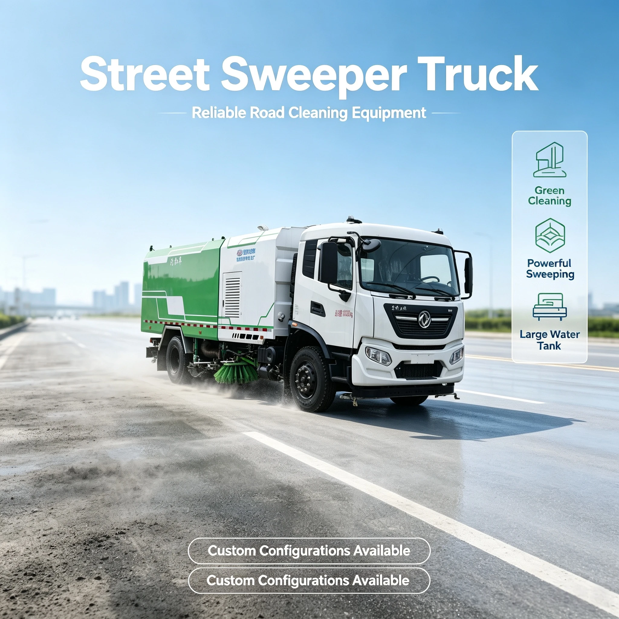 CLW5180TXSD6 Dongfeng Tianjin Washing and Sweeping Vehicle with Engine Gear Pump 18000kg