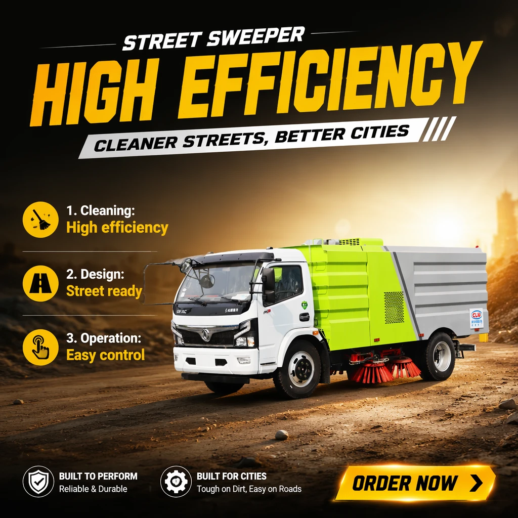 CLW5120TSL6 Dongfeng New Dali Carda Street Sweeper with Engine & Gear