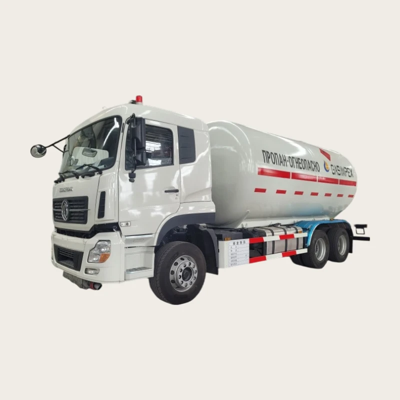 New HOWO/Shacman Euro 6 Emission 6x4 Drive Wheel LPG Bobtail Truck with 32 Boxes Gas Transportation Tank Condition New