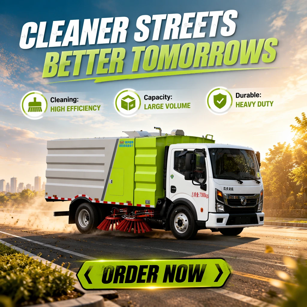 CL5070TSLE6 Small Dolika Euro 6 Automatic Diesel Light Truck Street Sweeping Vehicle