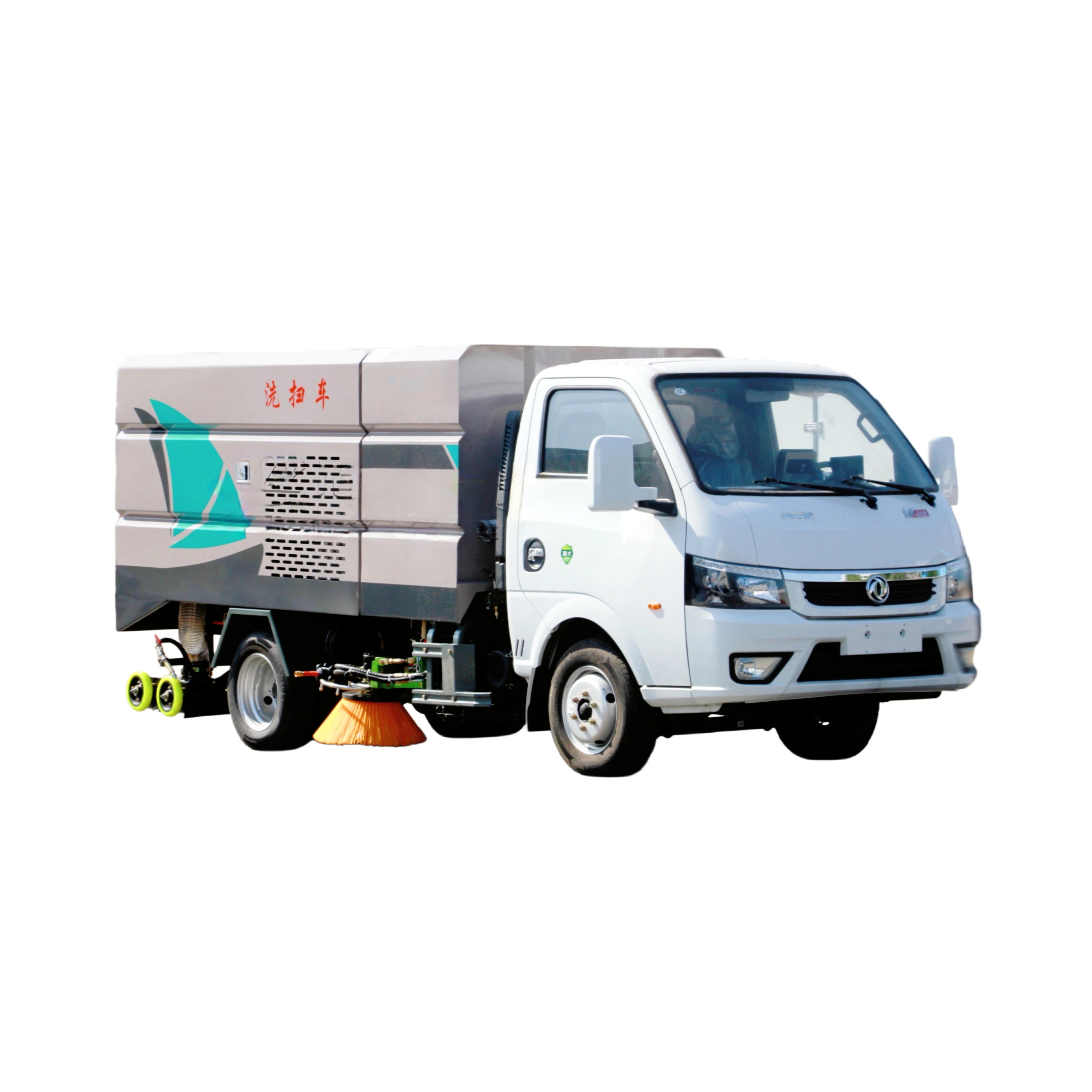 CLW5040TXSBSL Dongfeng Tuyi Series Vehicle Washing and Sweeping Machine with Blue License Plate Engine-Powered Pump Gear System