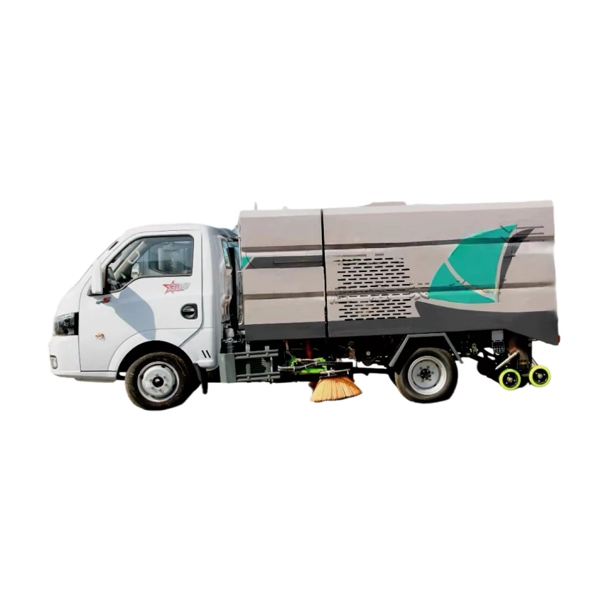 CLW5040TXSBSL Dongfeng Tuyi Series Vehicle Washing and Sweeping Machine with Blue License Plate Engine-Powered Pump Gear System